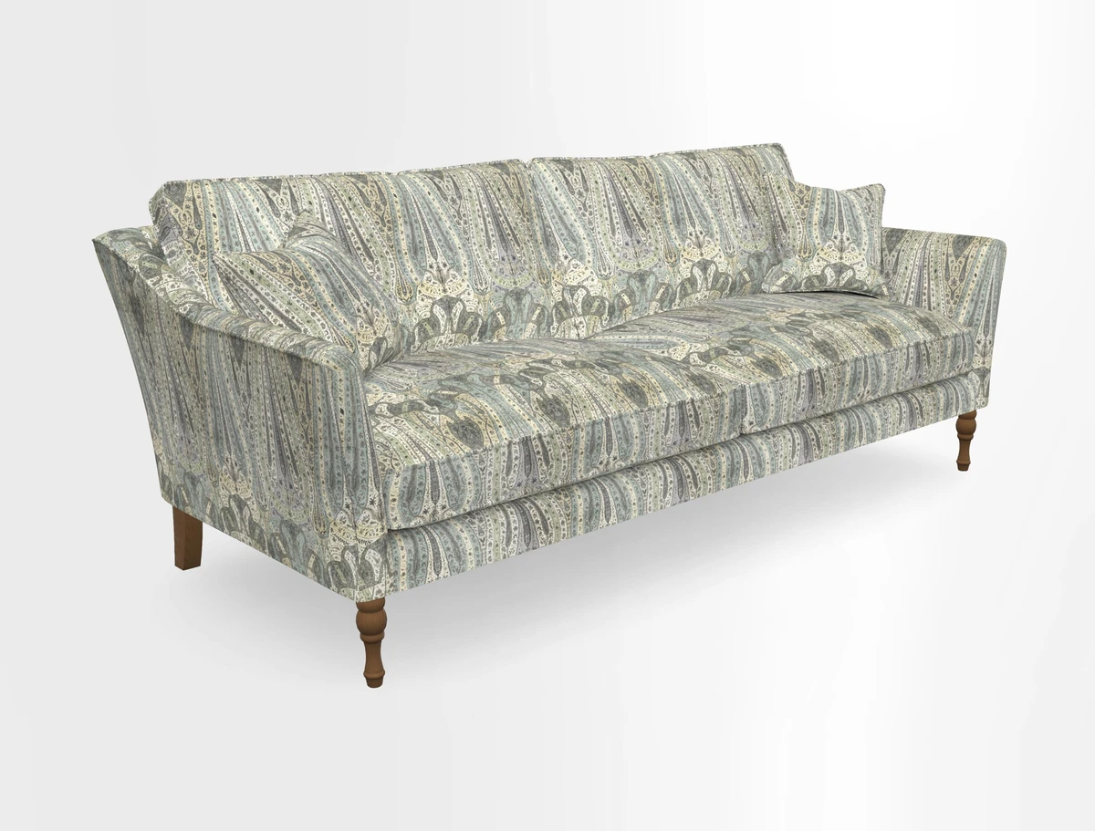 Brunel 3 Seater Sofa in V&A Threads of India Mughal Garden Safari Hunter