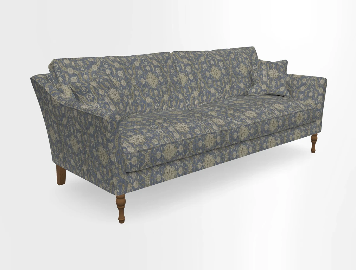 Brunel 3 Seater Sofa in V&A Threads of India Mughal Garden Safari Hunter