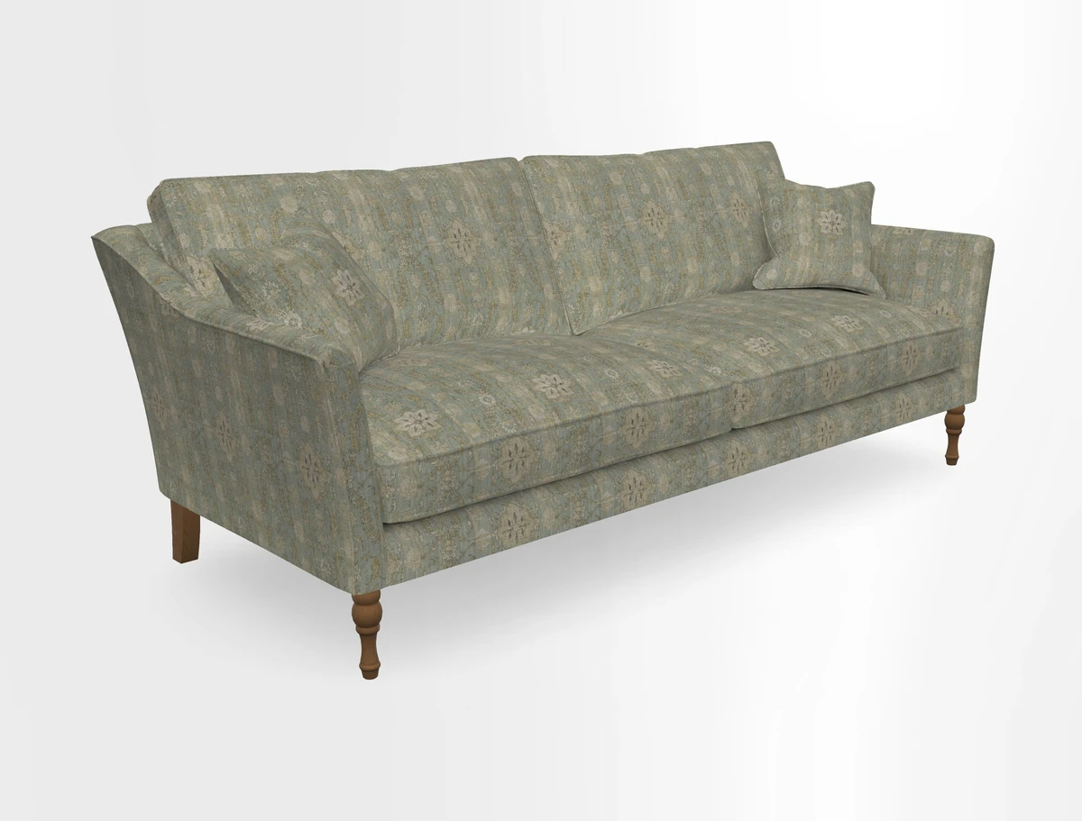 Brunel 3 Seater Sofa in V&A Threads of India Mughal Garden Safari Hunter