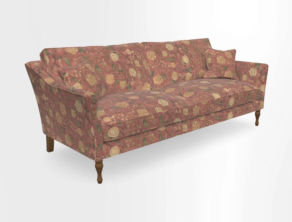Brunel 3 Seater Sofa in V&A Threads of India Mughal Garden Safari Hunter