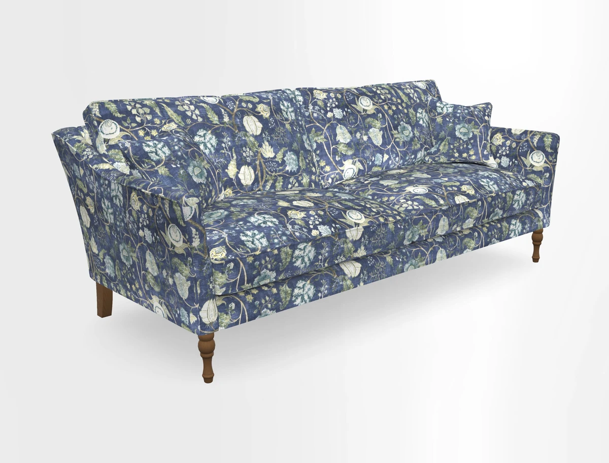 Brunel 3 Seater Sofa in V&A Threads of India Mughal Garden Safari Hunter