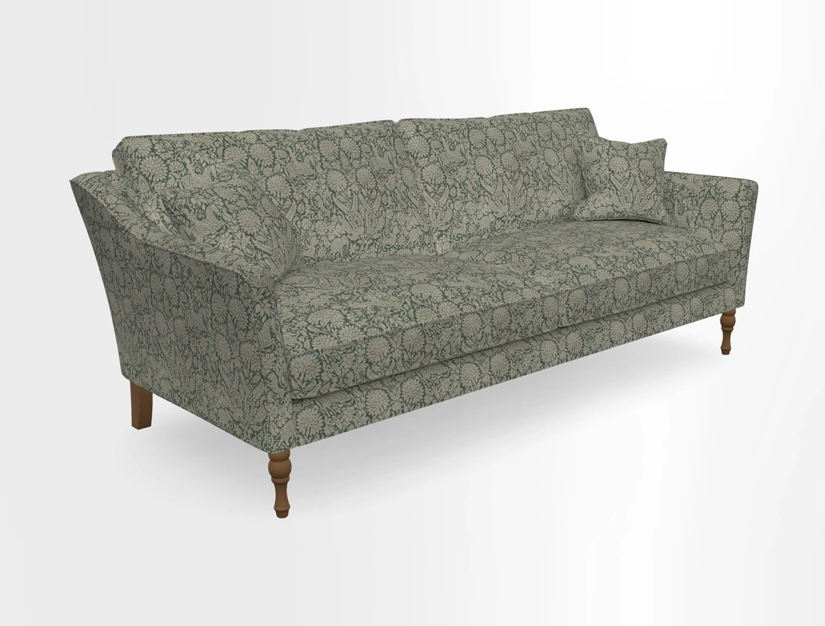Brunel 3 Seater Sofa in V&A Threads of India Mughal Garden Safari Hunter