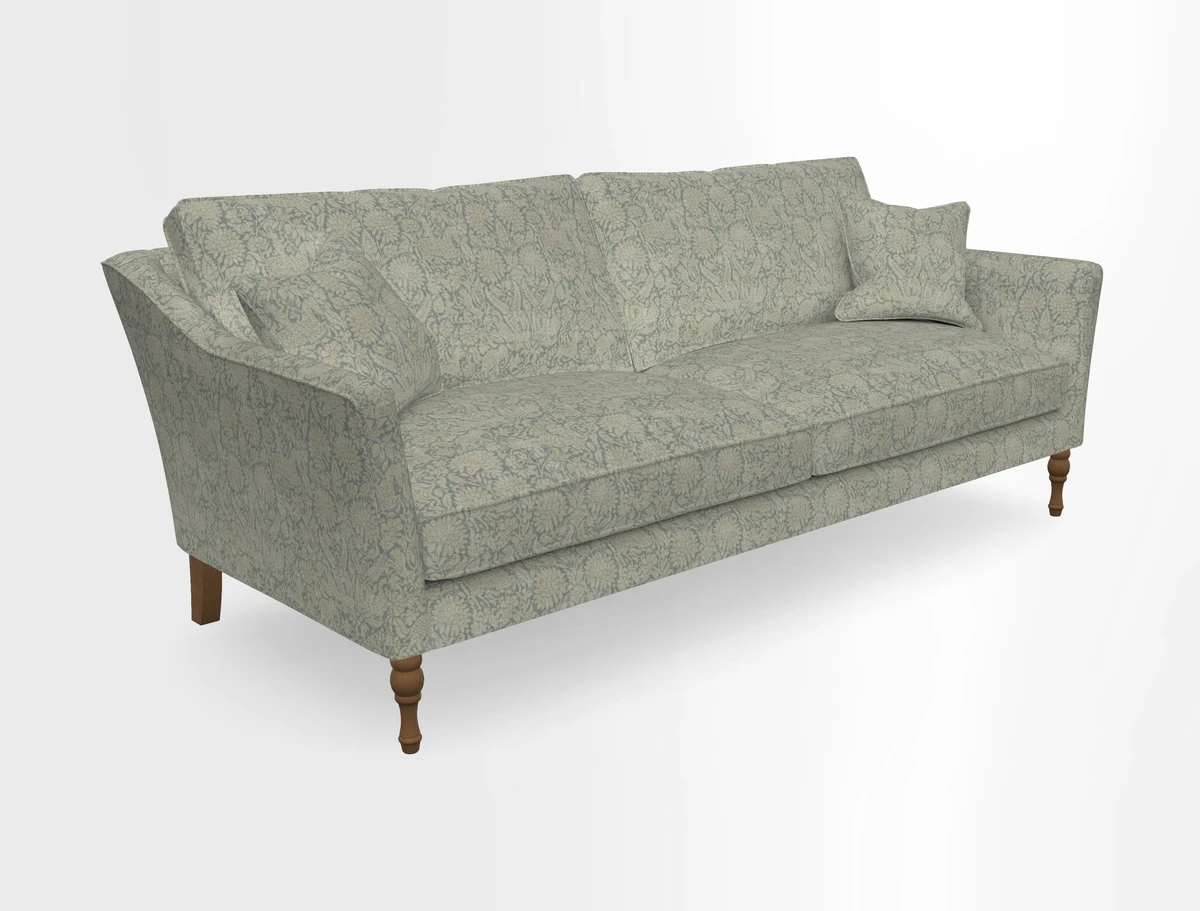 Brunel 3 Seater Sofa in V&A Threads of India Mughal Garden Safari Hunter
