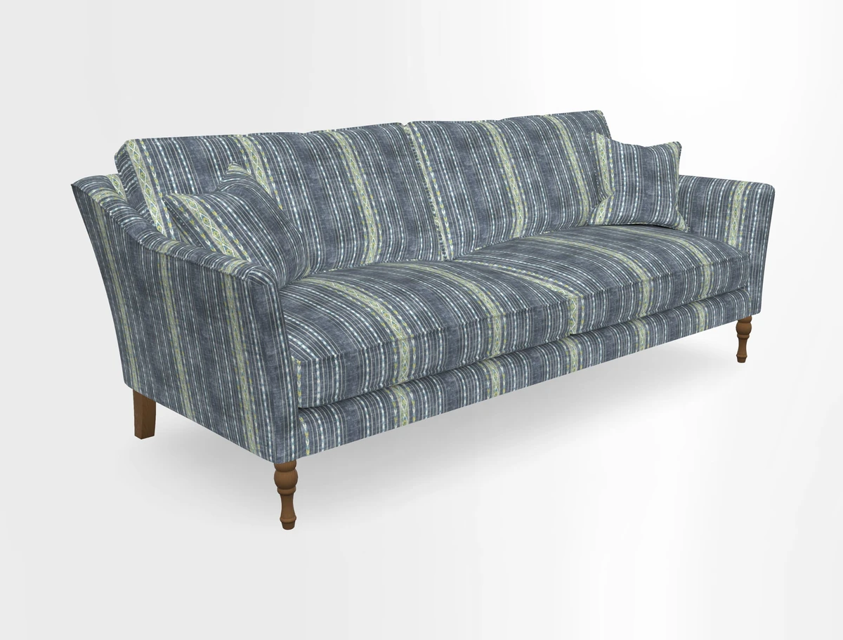 Brunel 3 Seater Sofa in V&A Threads of India Mughal Garden Safari Hunter
