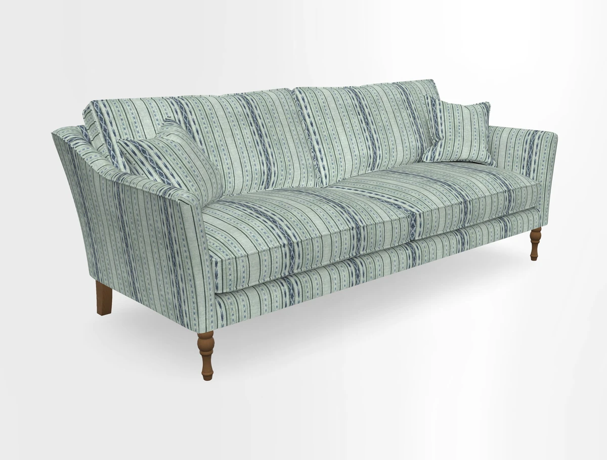 Brunel 3 Seater Sofa in V&A Threads of India Mughal Garden Safari Hunter