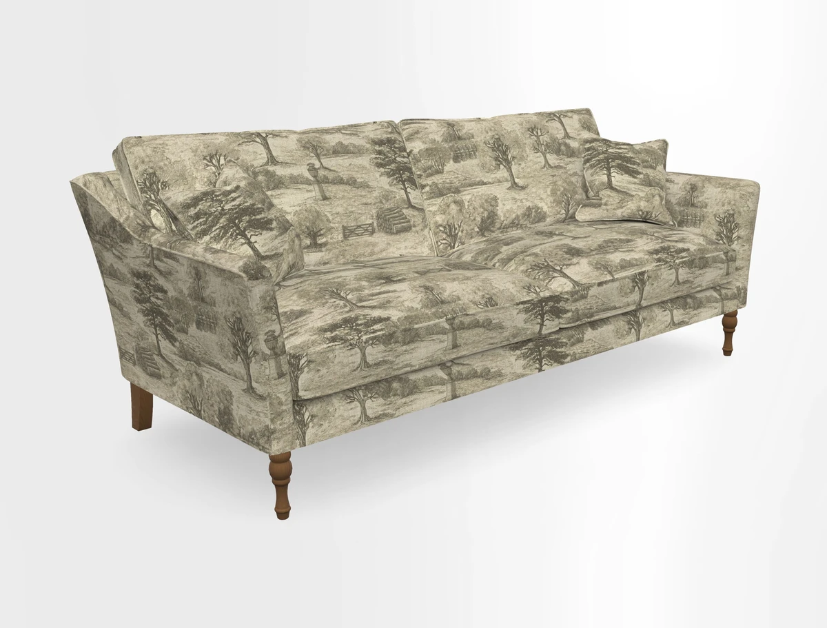 Brunel 3 Seater Sofa in V&A Threads of India Mughal Garden Safari Hunter