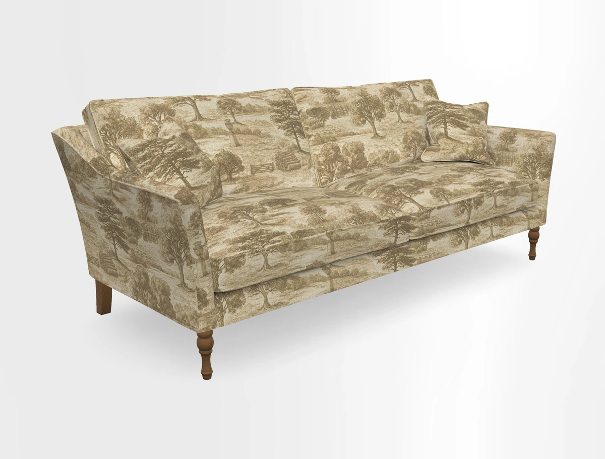 Brunel 3 Seater Sofa in V&A Threads of India Mughal Garden Safari Hunter
