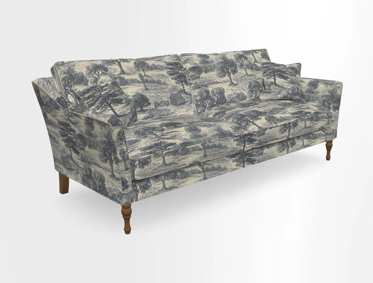 Brunel 3 Seater Sofa in V&A Threads of India Mughal Garden Safari Hunter