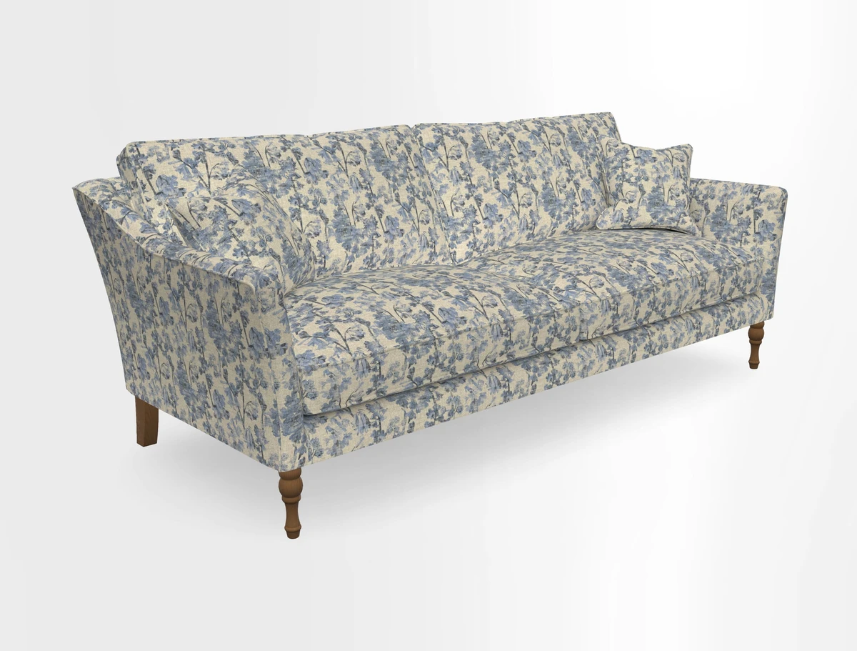 Brunel 3 Seater Sofa in V&A Threads of India Mughal Garden Safari Hunter