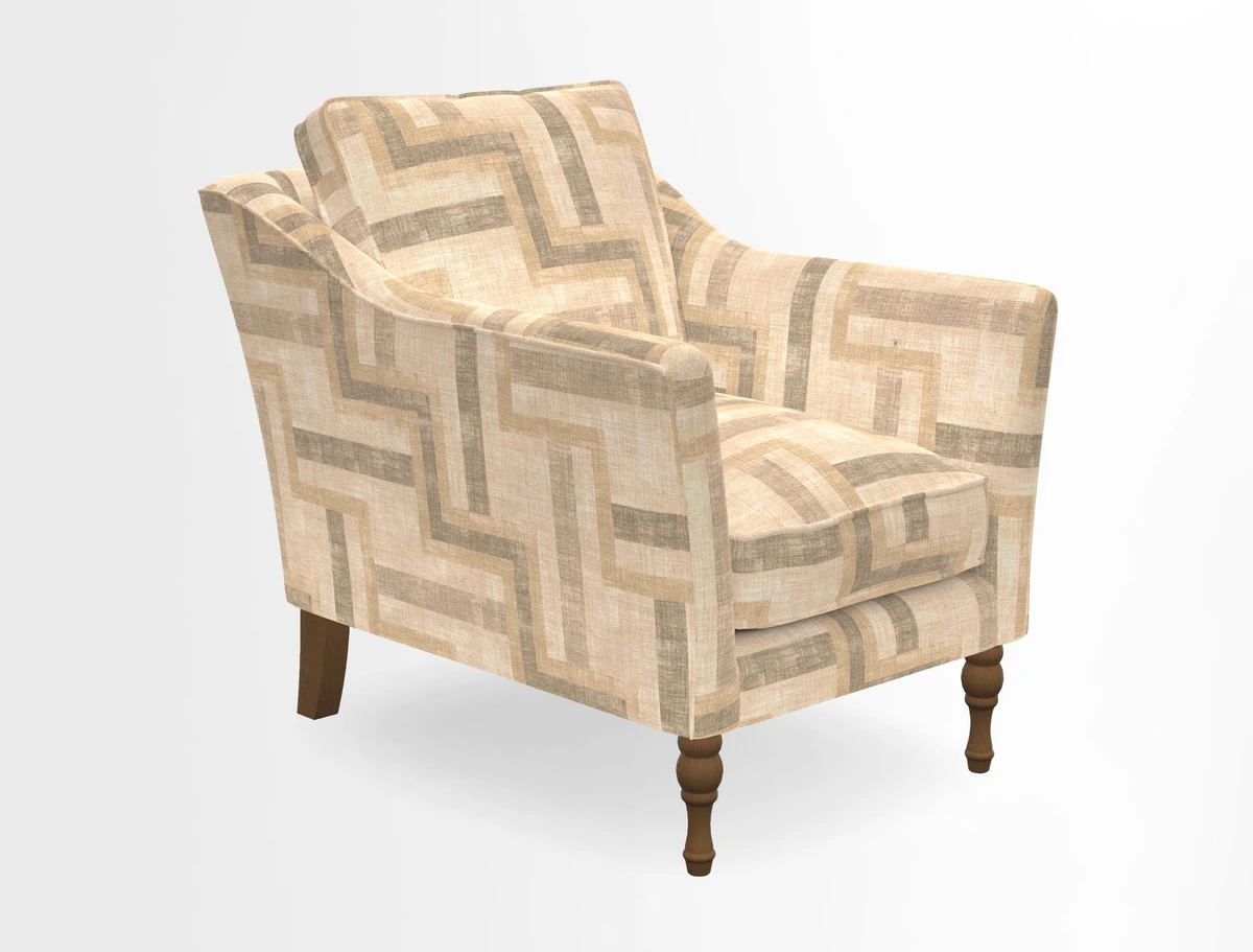 V&A Collection Brunel Chair in Two Tone Plain Biscuit