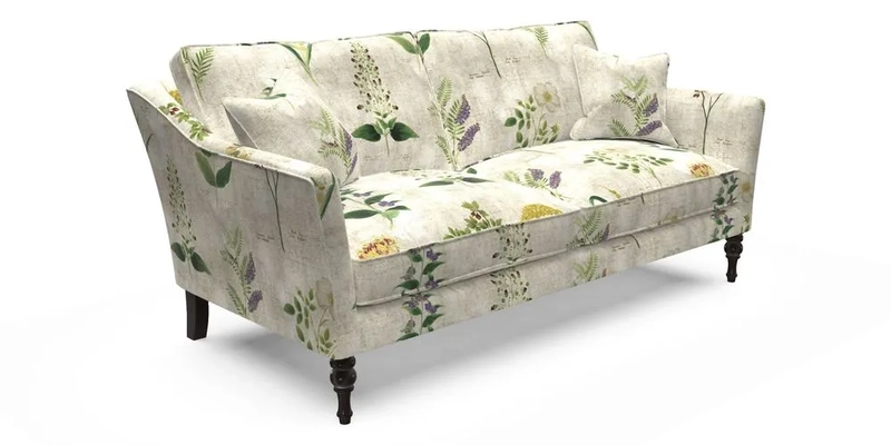 Brunel 3 Seater Sofa in V&A Threads of India Mughal Garden Safari Hunter