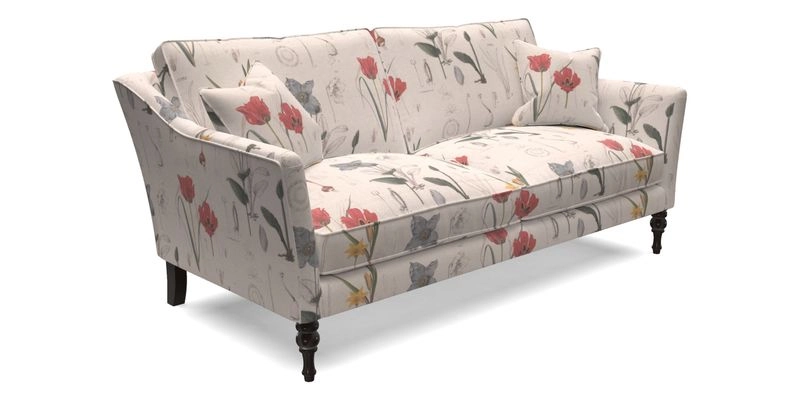 Brunel 3 Seater Sofa in V&A Threads of India Mughal Garden Safari Hunter