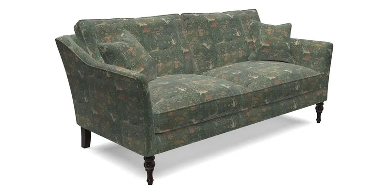 Brunel 3 Seater Sofa in V&A Threads of India Mughal Garden Safari Hunter