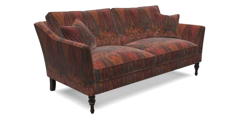 Brunel 3 Seater Sofa in V&A Threads of India Mughal Garden Safari Hunter