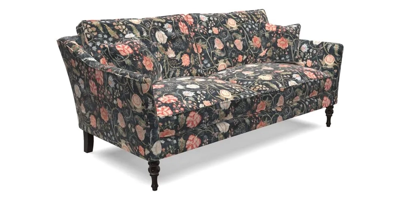 Brunel 3 Seater Sofa in V&A Threads of India Mughal Garden Safari Hunter