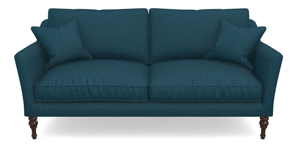 Product photograph of Brunel 3 Seater In Plain Linen Cotton - Ink Pot from Sofas and Stuff Limited