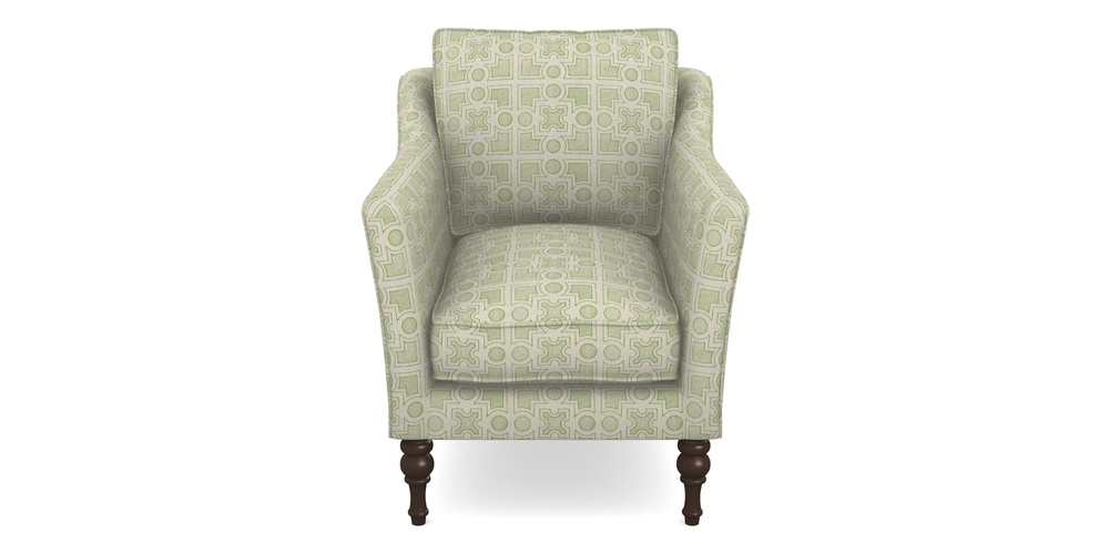 Product photograph of Brunel Chair In Rhs Collection - Small Knot Garden Cotton Weave - Green from Sofas and Stuff Limited