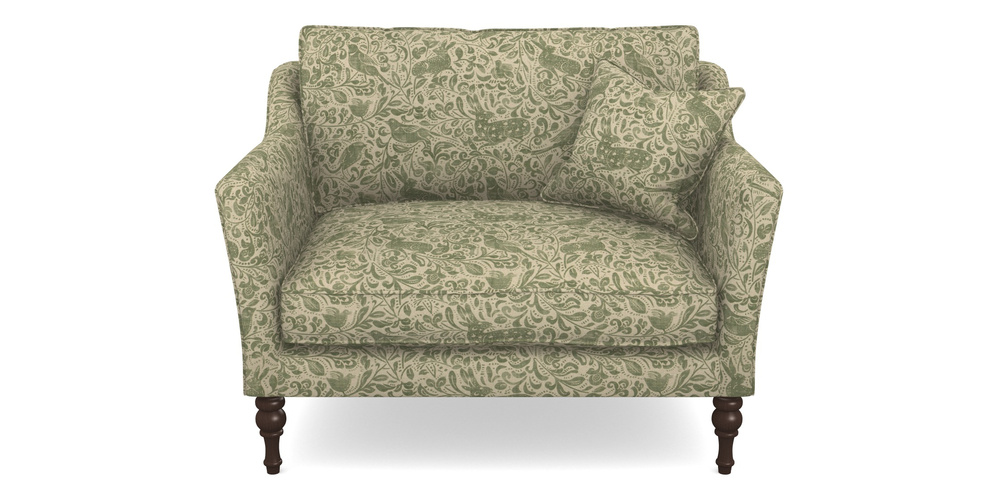 Product photograph of Brunel Snuggler In V A Drawn From Nature - Bird And Rabbit - Light Green from Sofas and Stuff Limited