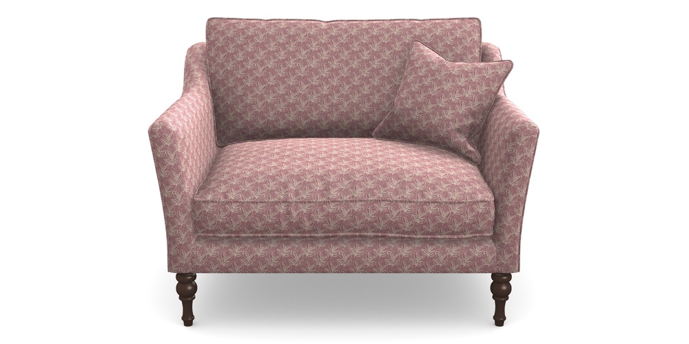 Product photograph of Brunel Snuggler In Cloth 21 - Decorative Leaf - Cassis from Sofas and Stuff Limited