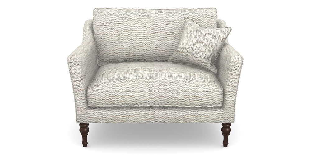 Product photograph of Brunel Snuggler In Chunky Herringbone - Chunky Herringbone Natural from Sofas and Stuff Limited