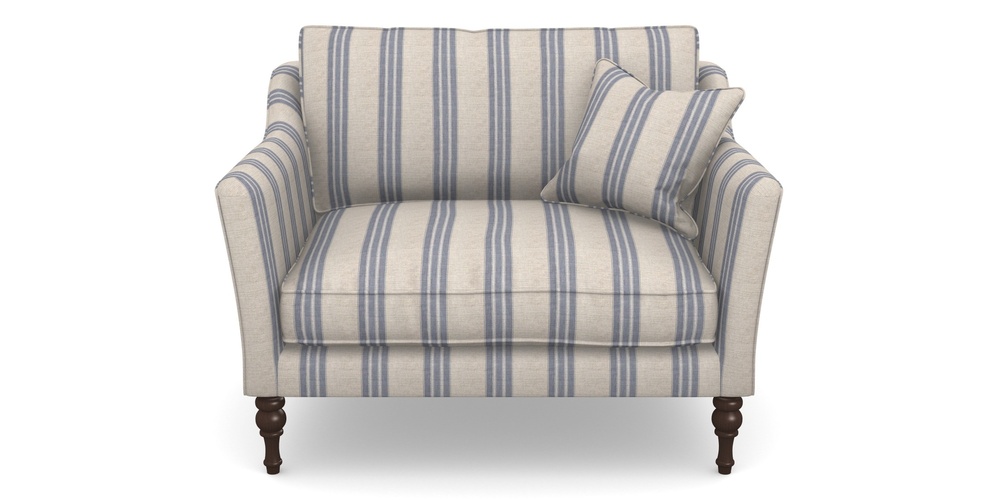 Product photograph of Brunel Snuggler In Cloth 18 Stripes - Bengal - Indigo from Sofas and Stuff Limited