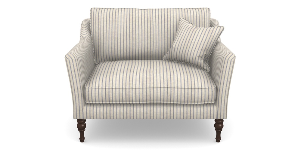 Product photograph of Brunel Snuggler In Cloth 18 Stripes - Ticking - Indigo from Sofas and Stuff Limited