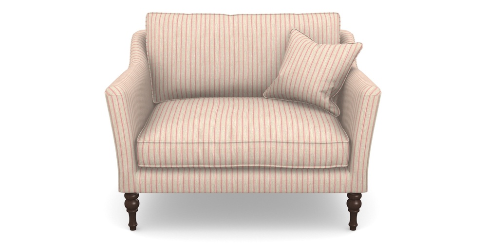 Product photograph of Brunel Snuggler In Cloth 18 Stripes - Ticking - Cranberry from Sofas and Stuff Limited