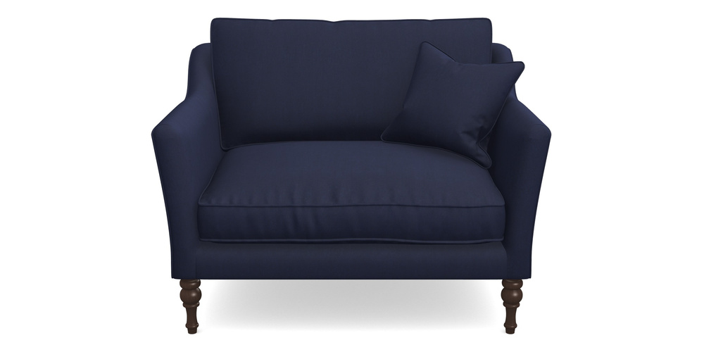 Product photograph of Brunel Snuggler In Clever Tough And Eco Velvet - Indigo from Sofas and Stuff Limited