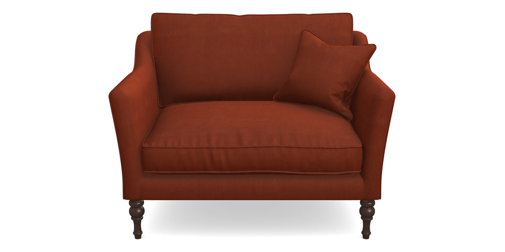 Product photograph of Brunel Snuggler In Clever Tough And Eco Velvet - Tawny from Sofas and Stuff Limited