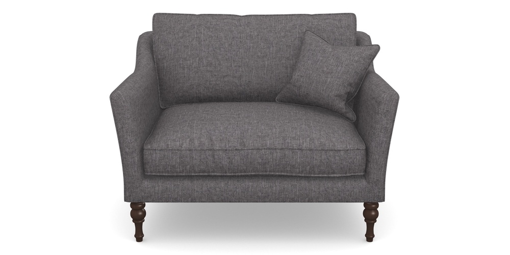 Product photograph of Brunel Snuggler In Easy Clean Plain - Ash from Sofas and Stuff Limited