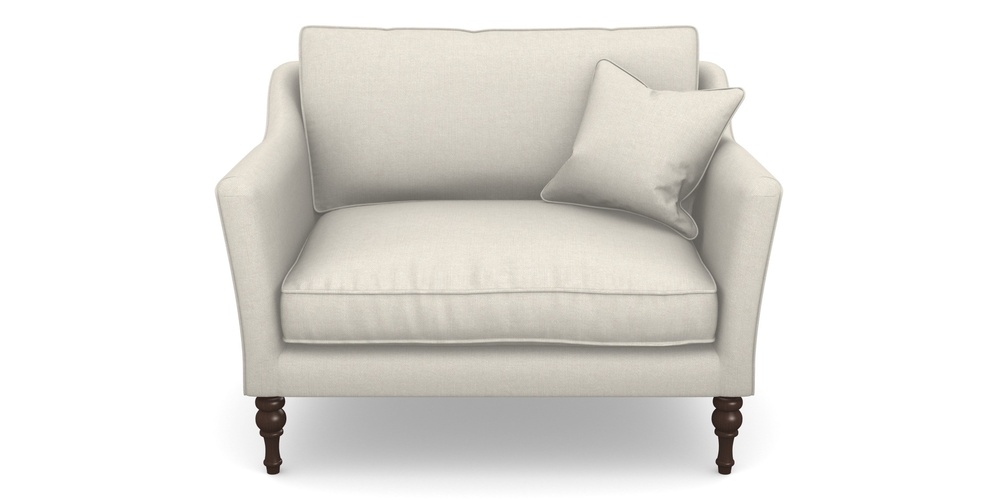 Product photograph of Brunel Snuggler In Easy Clean Plain - Chalk from Sofas and Stuff Limited