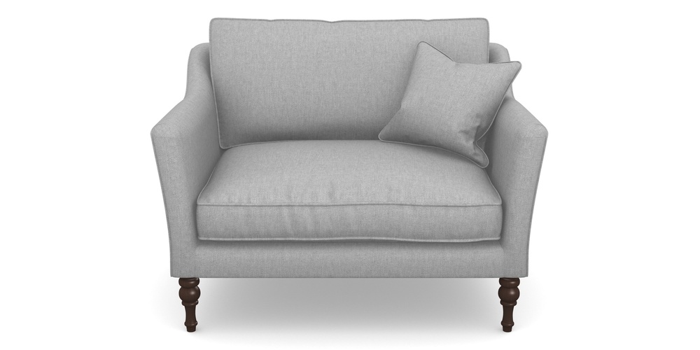 Product photograph of Brunel Snuggler In Easy Clean Plain - Silver from Sofas and Stuff Limited