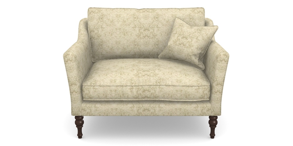 Product photograph of Brunel Snuggler In Grace Linen - Olive from Sofas and Stuff Limited