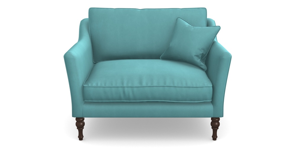 Product photograph of Brunel Snuggler In House Clever Velvet - Duck Egg from Sofas and Stuff Limited