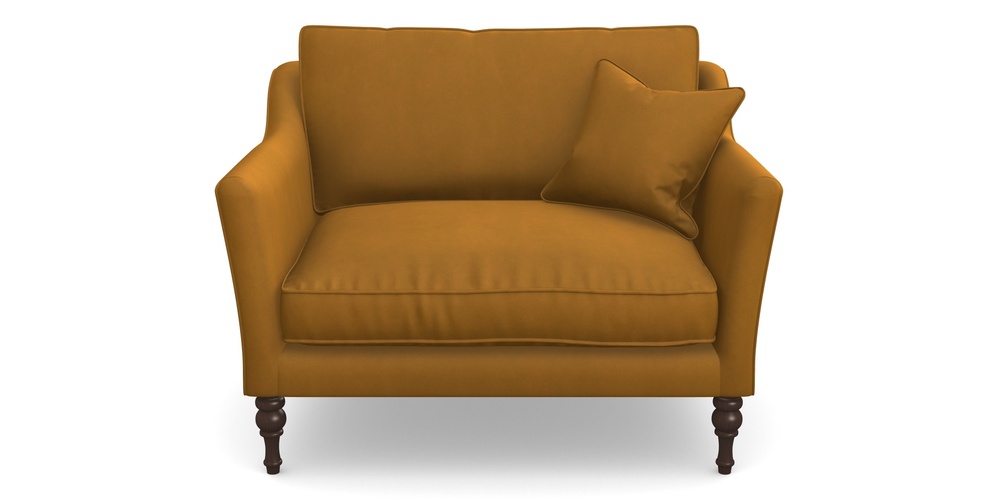 Product photograph of Brunel Snuggler In House Clever Velvet - Ochre from Sofas and Stuff Limited