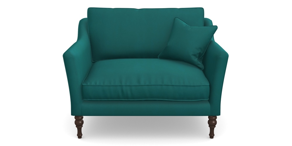 Product photograph of Brunel Snuggler In House Clever Velvet - Teal from Sofas and Stuff Limited