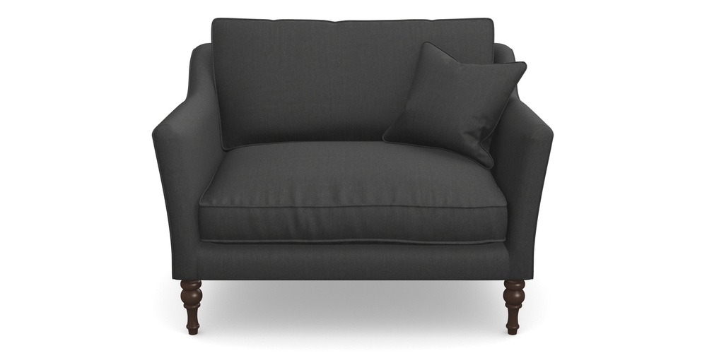 Product photograph of Brunel Snuggler In House Velvet - Charcoal from Sofas and Stuff Limited