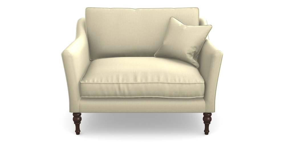 Product photograph of Brunel Snuggler In House Velvet - Latte from Sofas and Stuff Limited