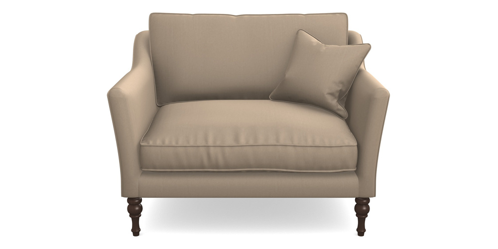 Product photograph of Brunel Snuggler In House Velvet - Linen from Sofas and Stuff Limited