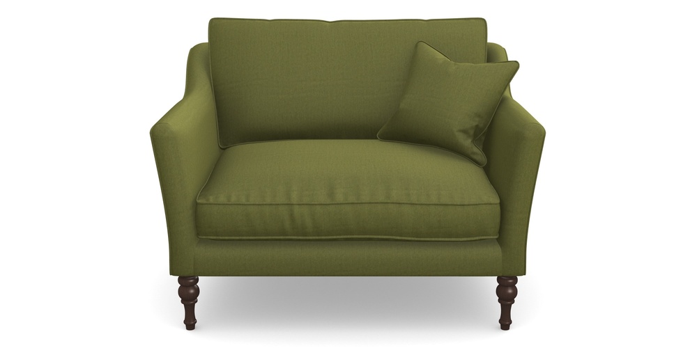 Product photograph of Brunel Snuggler In House Velvet - Olive from Sofas and Stuff Limited