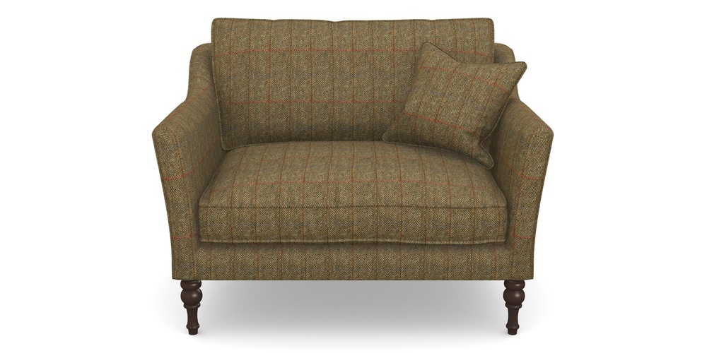 Product photograph of Brunel Snuggler In Harris Tweed House - Harris Tweed House Green from Sofas and Stuff Limited