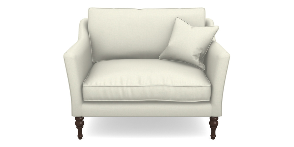 Product photograph of Brunel Snuggler In Plain Linen Cotton - Meringue from Sofas and Stuff Limited