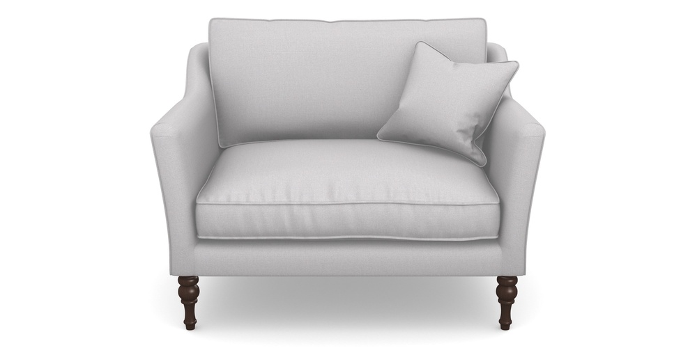 Product photograph of Brunel Snuggler In Plain Linen Cotton - Seal from Sofas and Stuff Limited