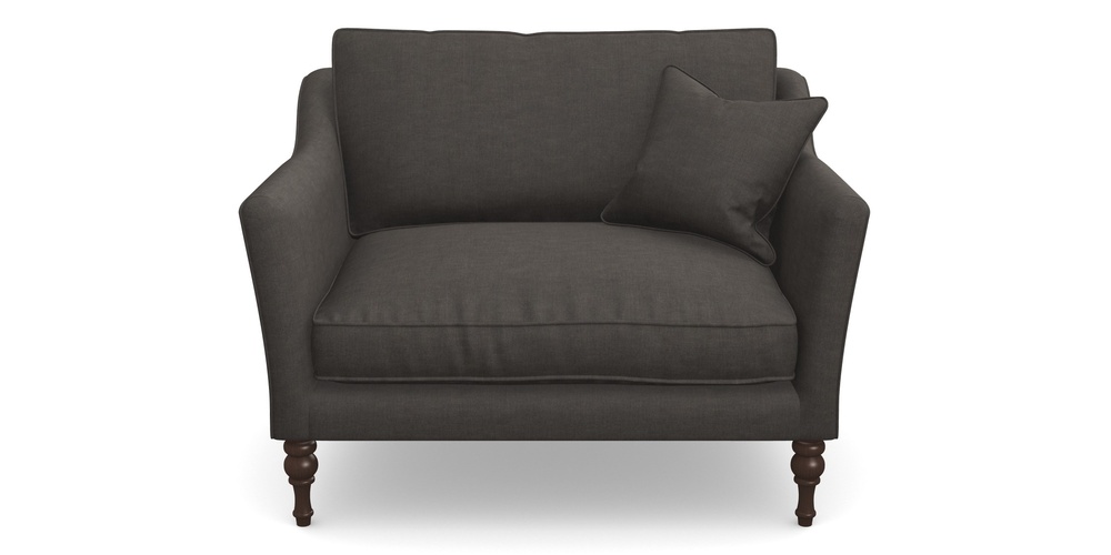 Product photograph of Brunel Snuggler In Super Soft Velvet - Mocha from Sofas and Stuff Limited