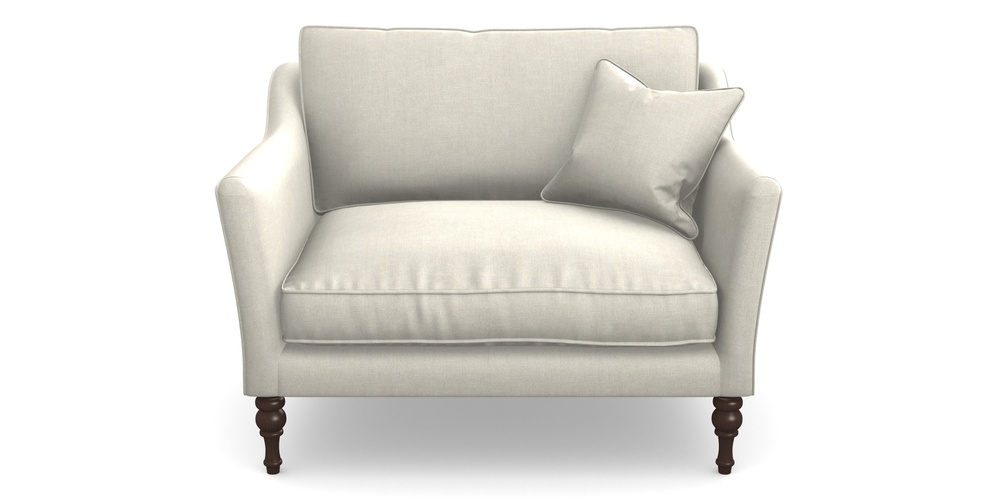 Product photograph of Brunel Snuggler In Super Soft Velvet - Linen from Sofas and Stuff Limited