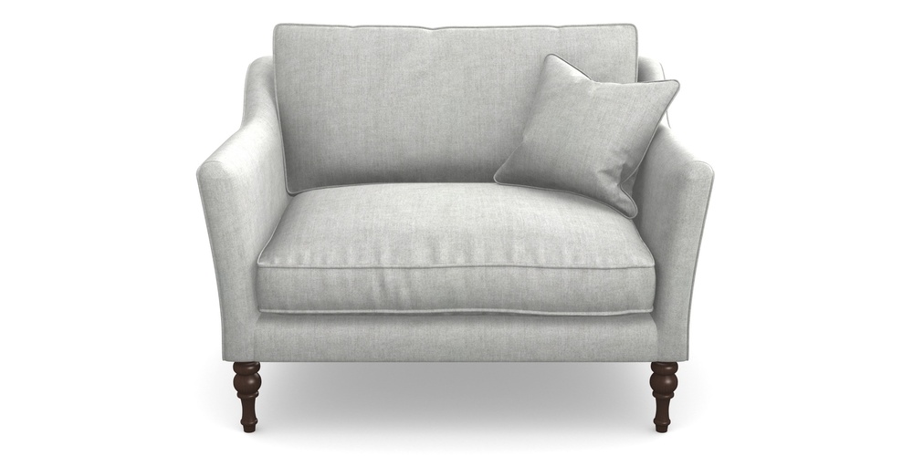 Product photograph of Brunel Snuggler In Super Soft Velvet - Silver from Sofas and Stuff Limited