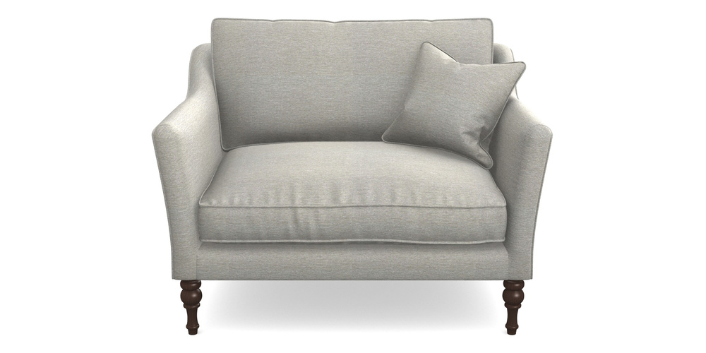 Product photograph of Brunel Snuggler In Textured Velvet - Silver from Sofas and Stuff Limited