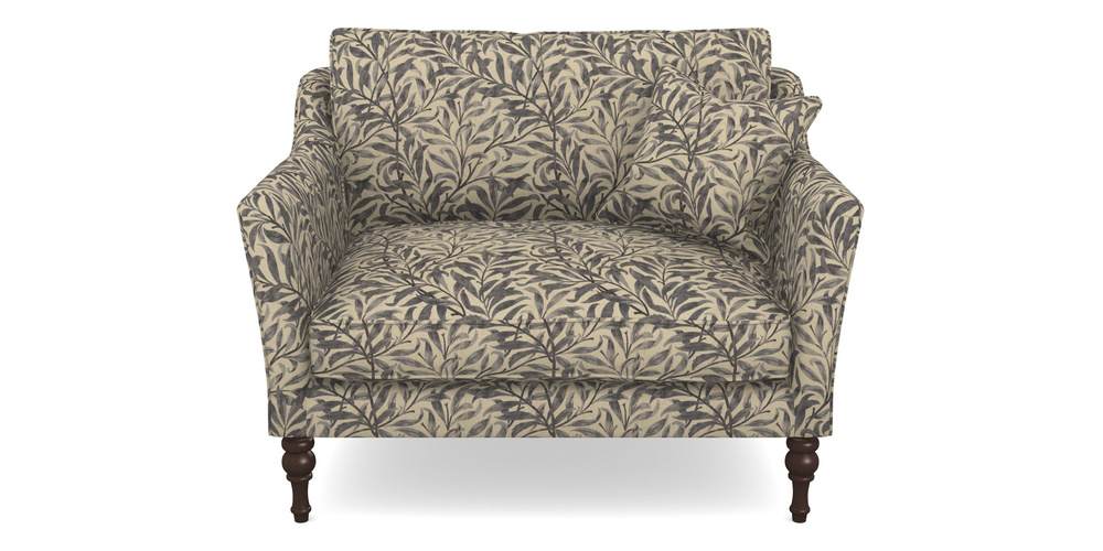 Product photograph of Brunel Snuggler In V A Drawn From Nature - Willow Bough Large - Navy from Sofas and Stuff Limited