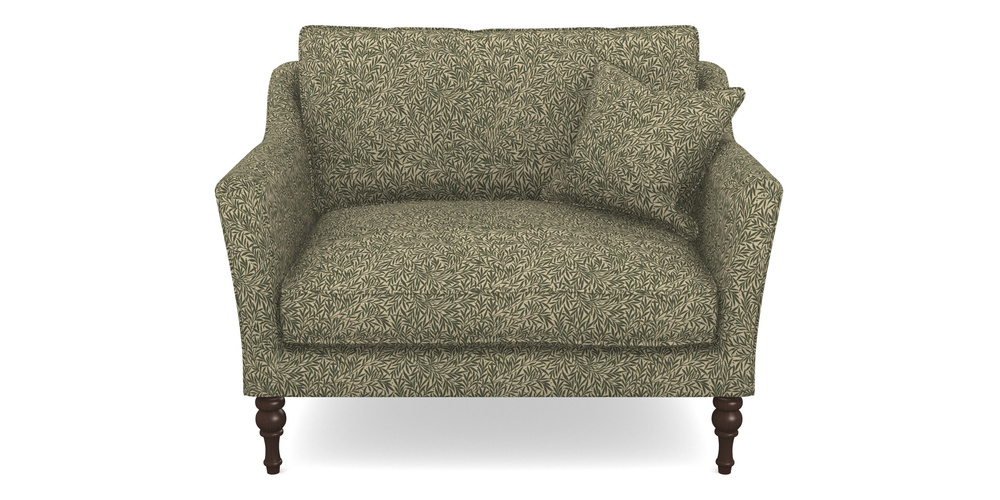 Product photograph of Brunel Snuggler In V A Drawn From Nature Collection - Willow - Dark Green from Sofas and Stuff Limited