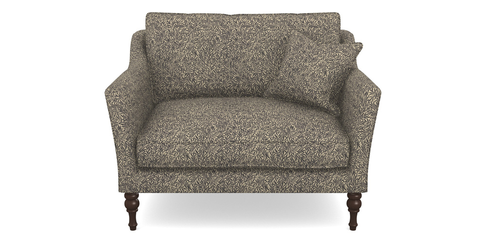Product photograph of Brunel Snuggler In V A Drawn From Nature Collection - Willow - Navy from Sofas and Stuff Limited